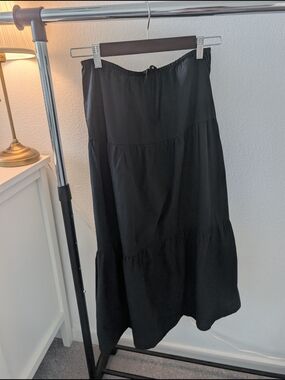 Rails Black Tiered Maxi Skirt